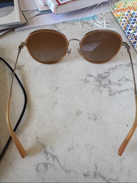 Coach Round Sunglasses with Gold Frame C6179 main image 5